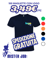 100 magliette con logo lato cuore