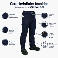 Pantalone Multitasca a tessuto misto ROBLE VALENTO