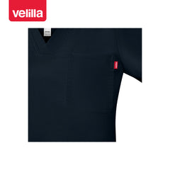 VELILLA - Maglia Donna Stretch con Scollo a V e Spacchi Laterali