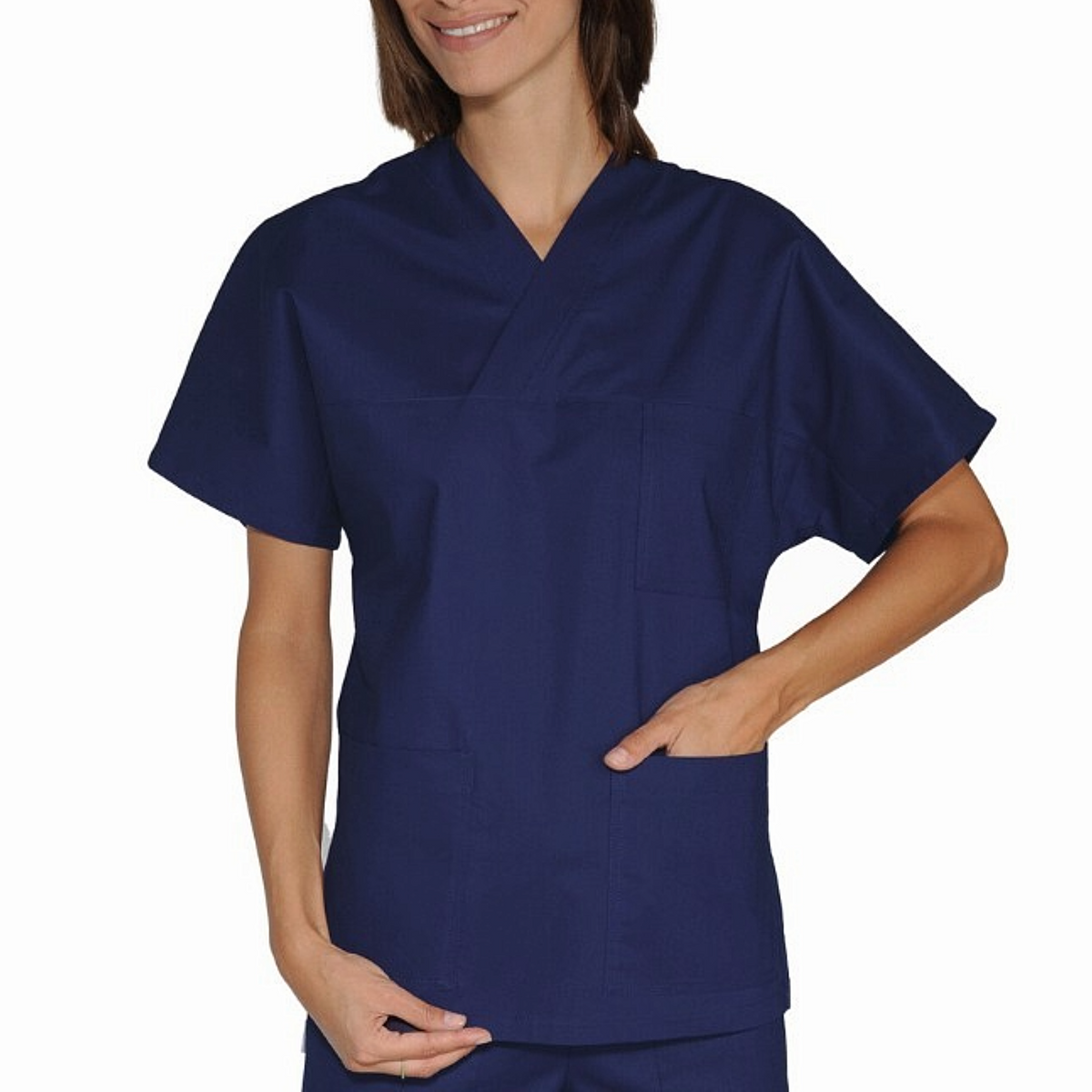 Casacca Unisex con collo a V Isacco 100% cotone