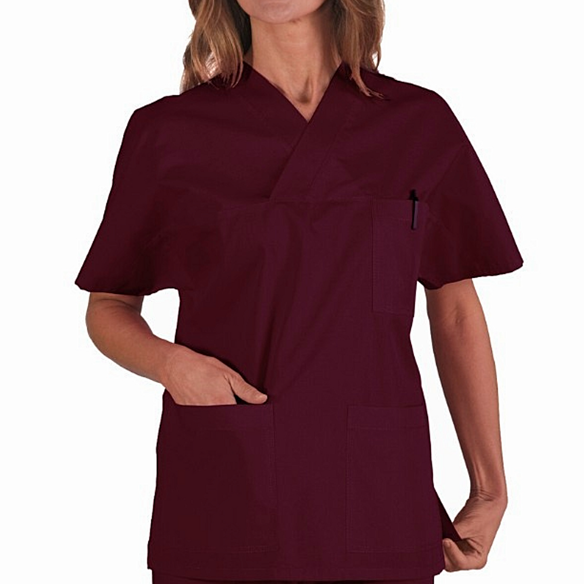 Casacca Unisex con collo a V Isacco a Tessuto Misto