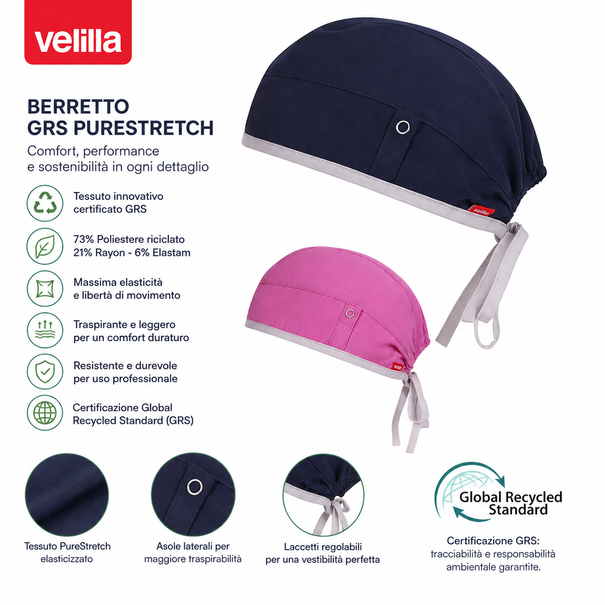 VELILLA - Berretto GRS PureStretch