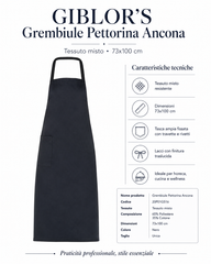 GIBLOR'S Grembiule Pettorina Ancona in Tessuto Misto