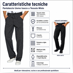 Pantalaccio Uomo Isacco a Tessuto Misto