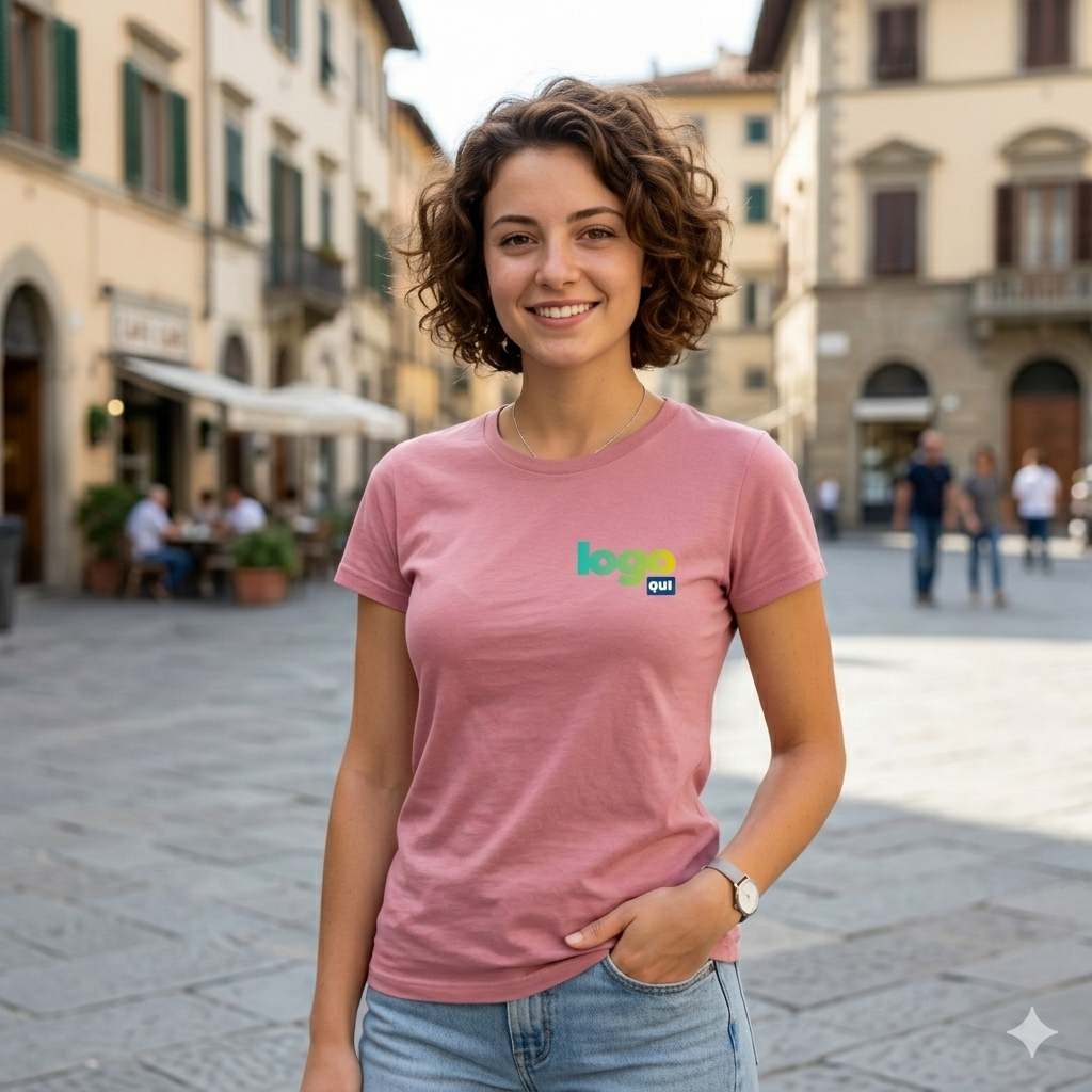100 magliette con logo lato cuore