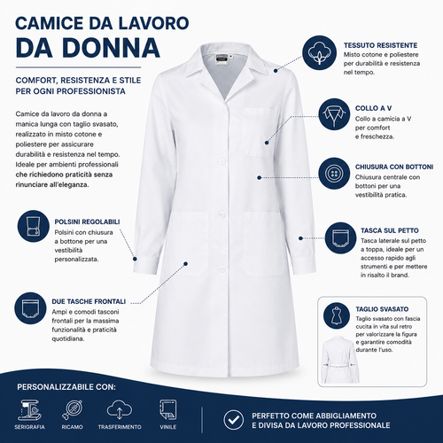 Camice Valento Donna Bianco