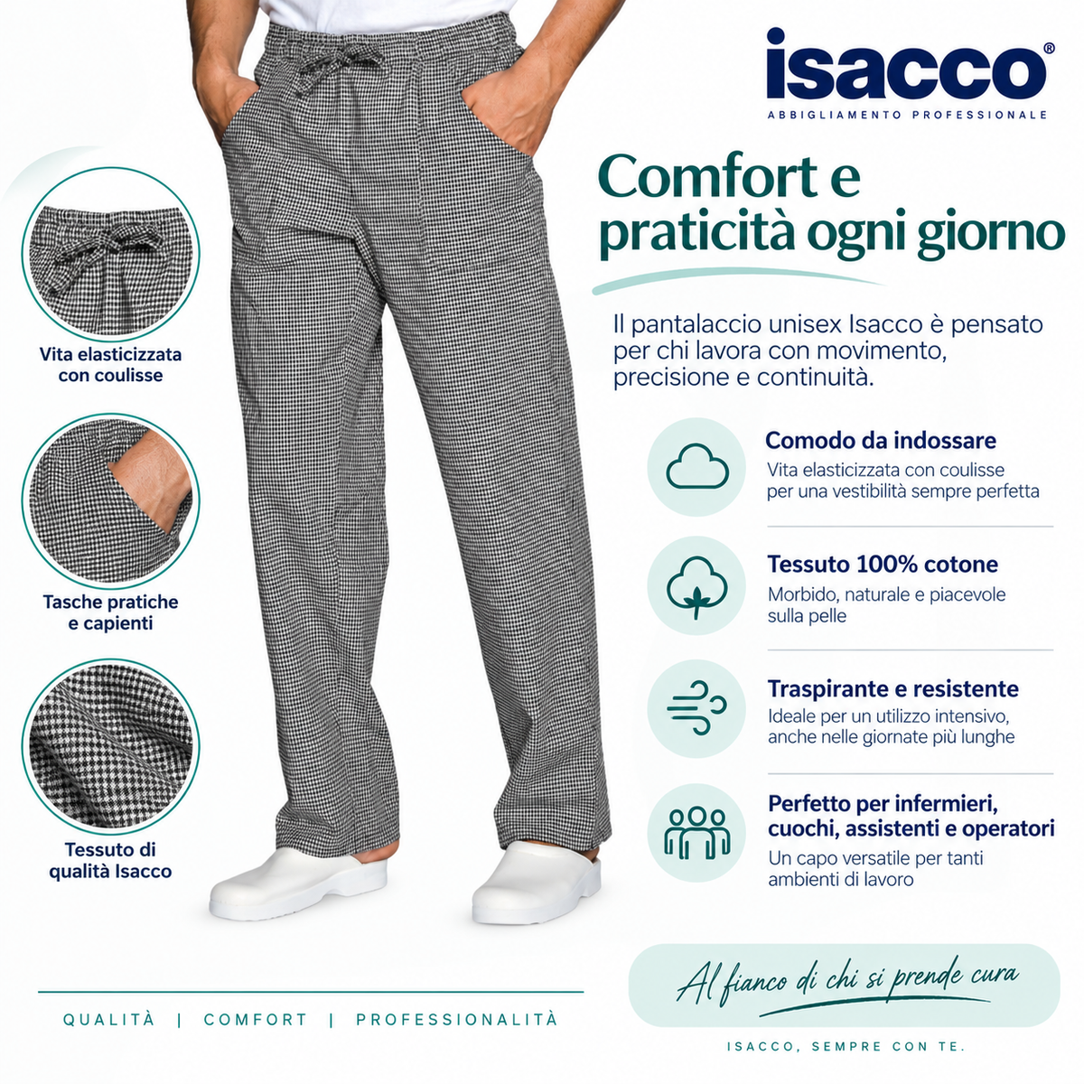 Pantalaccio Unisex Isacco 100% Cotone